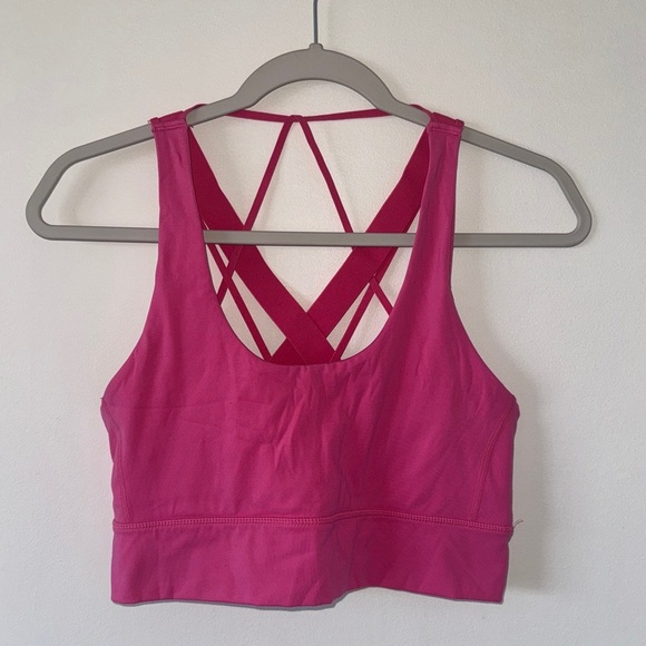 Balance The Aura Strappy Sports Bra Pink Large - Picture 2 of 5